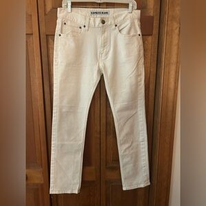 Express Jeans Men's Sz 30x30 Cream Flex Stretch Slim Fit Rocco Slim Leg Jeans